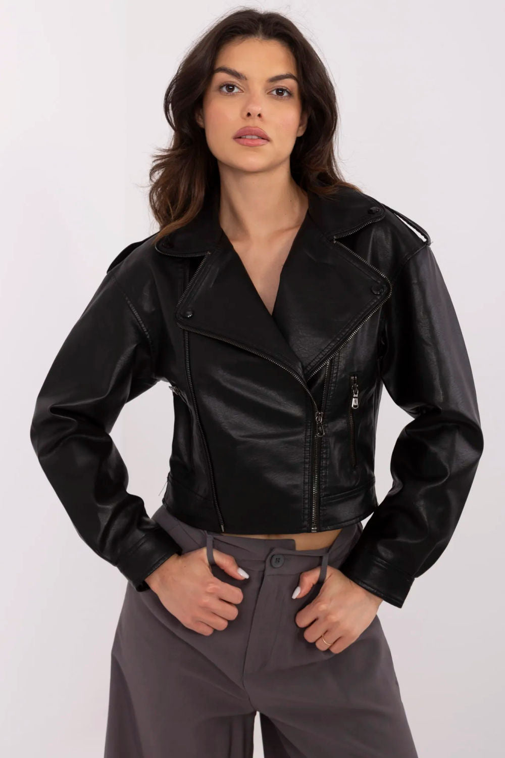 Leather coat
