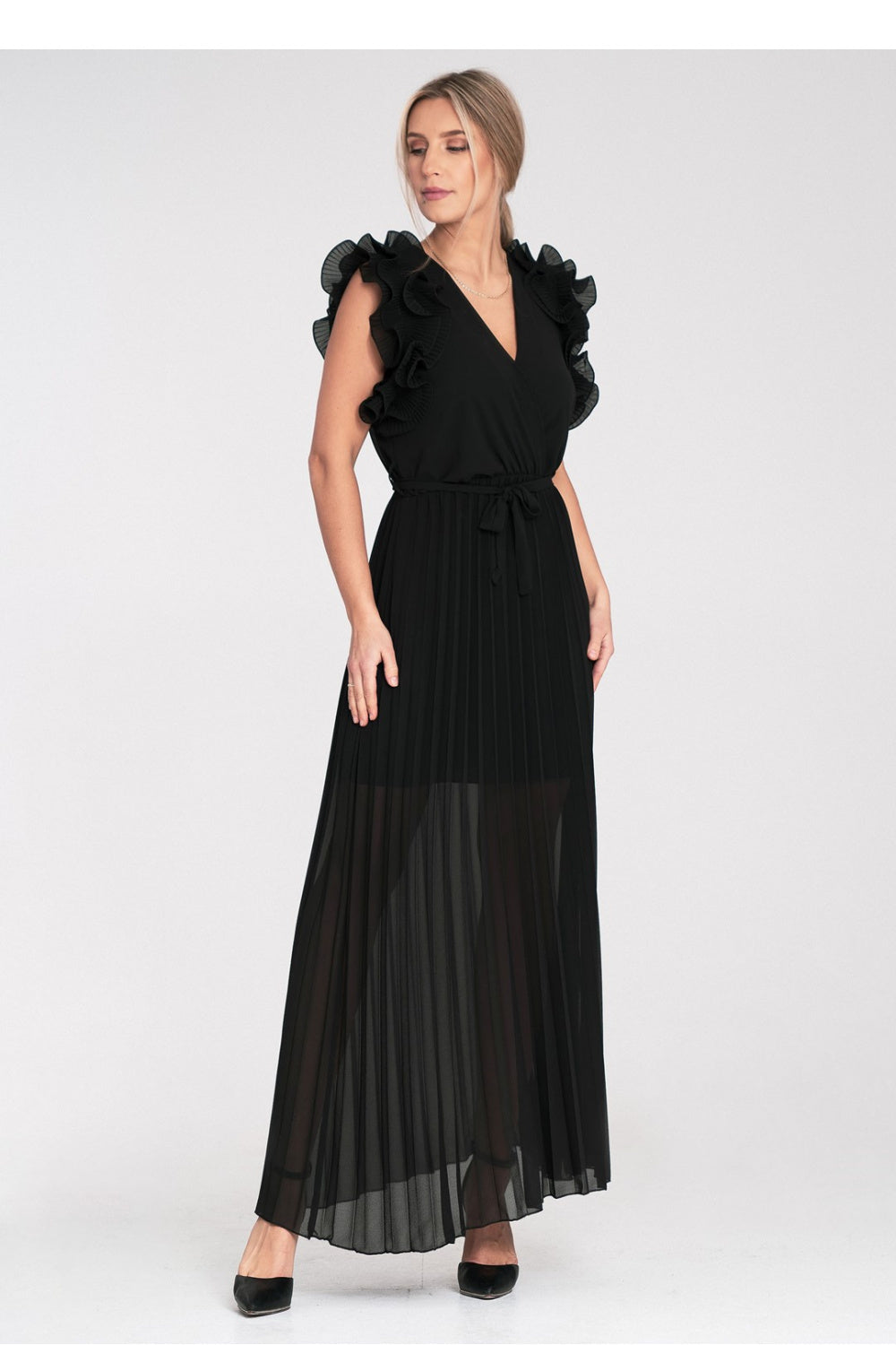 Pleated evening dress