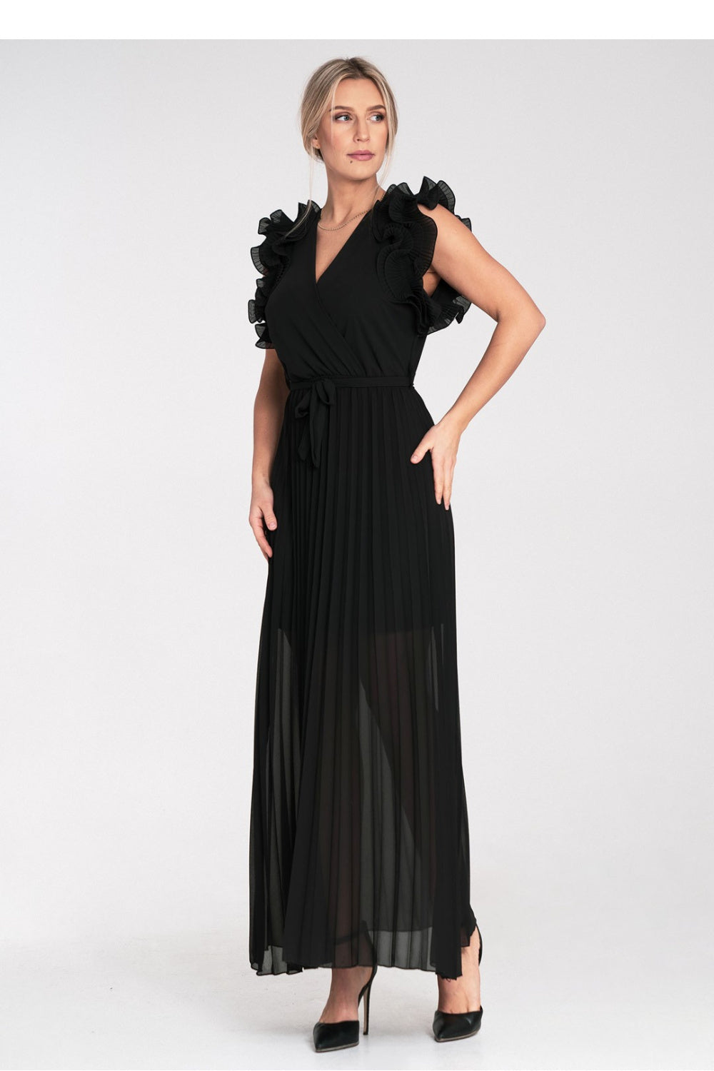 Pleated evening dress