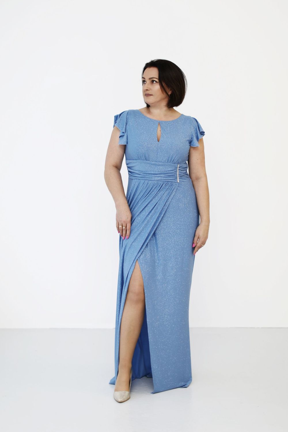 Wrap evening dress