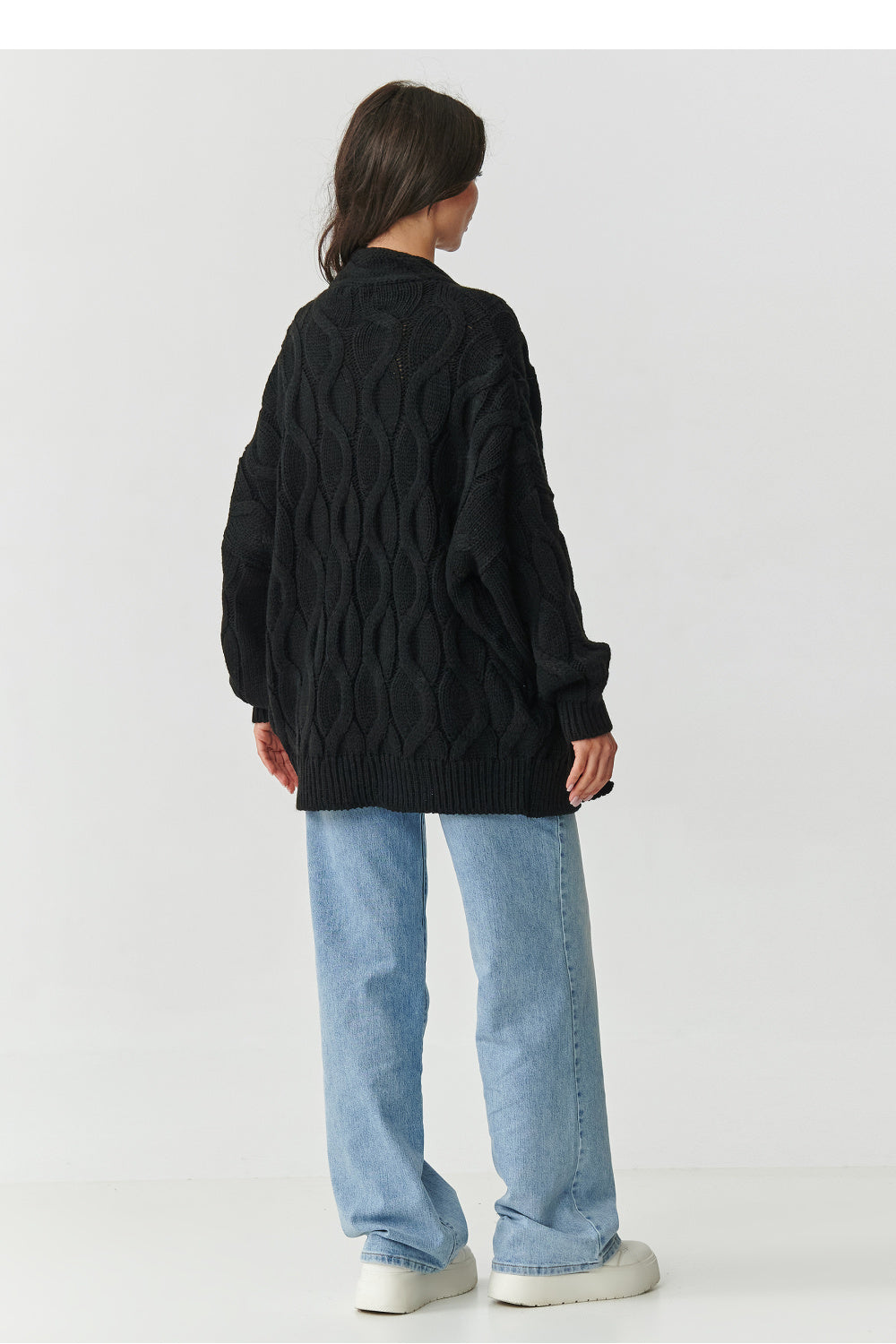 Beige oversized cardigan