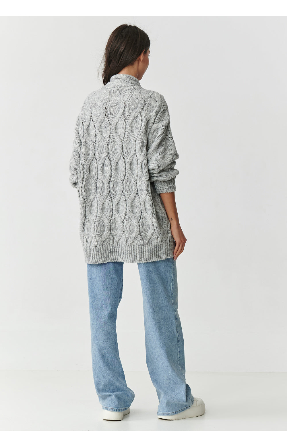 Beige oversized cardigan