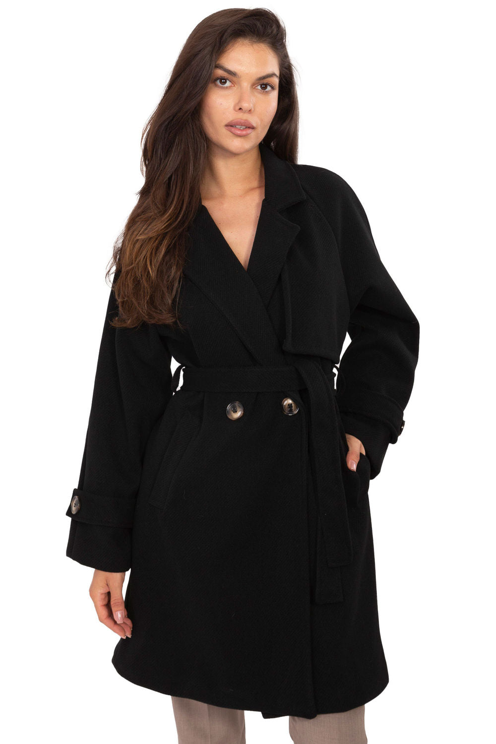 Knee-length elegant coat