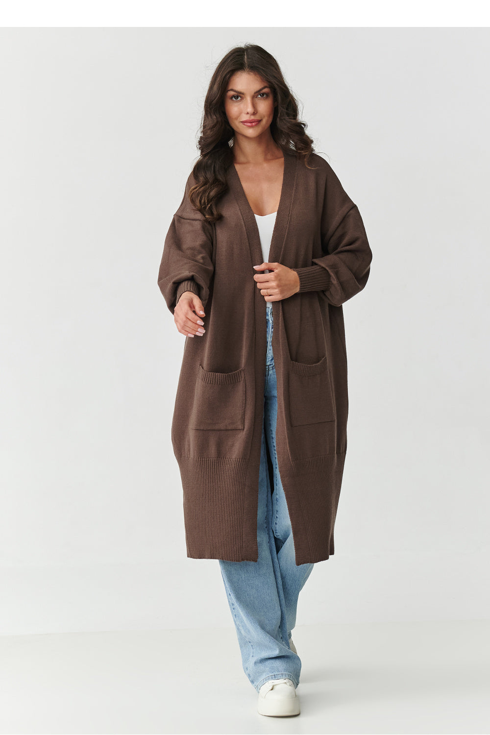 Oversize-kofta med fickor