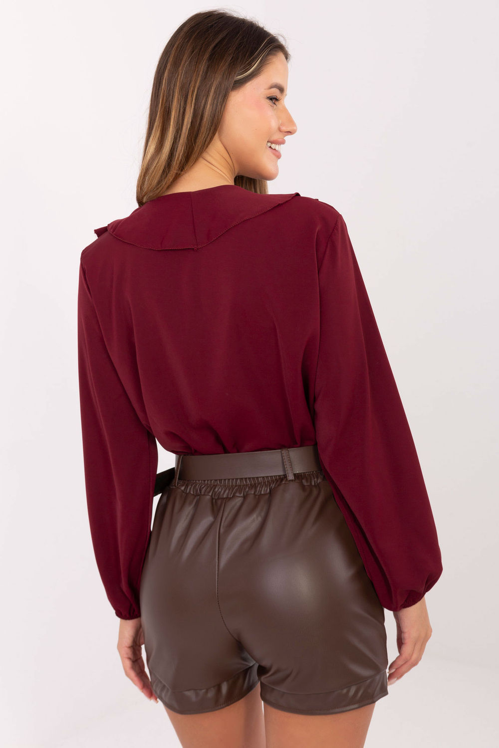 Leather shorts