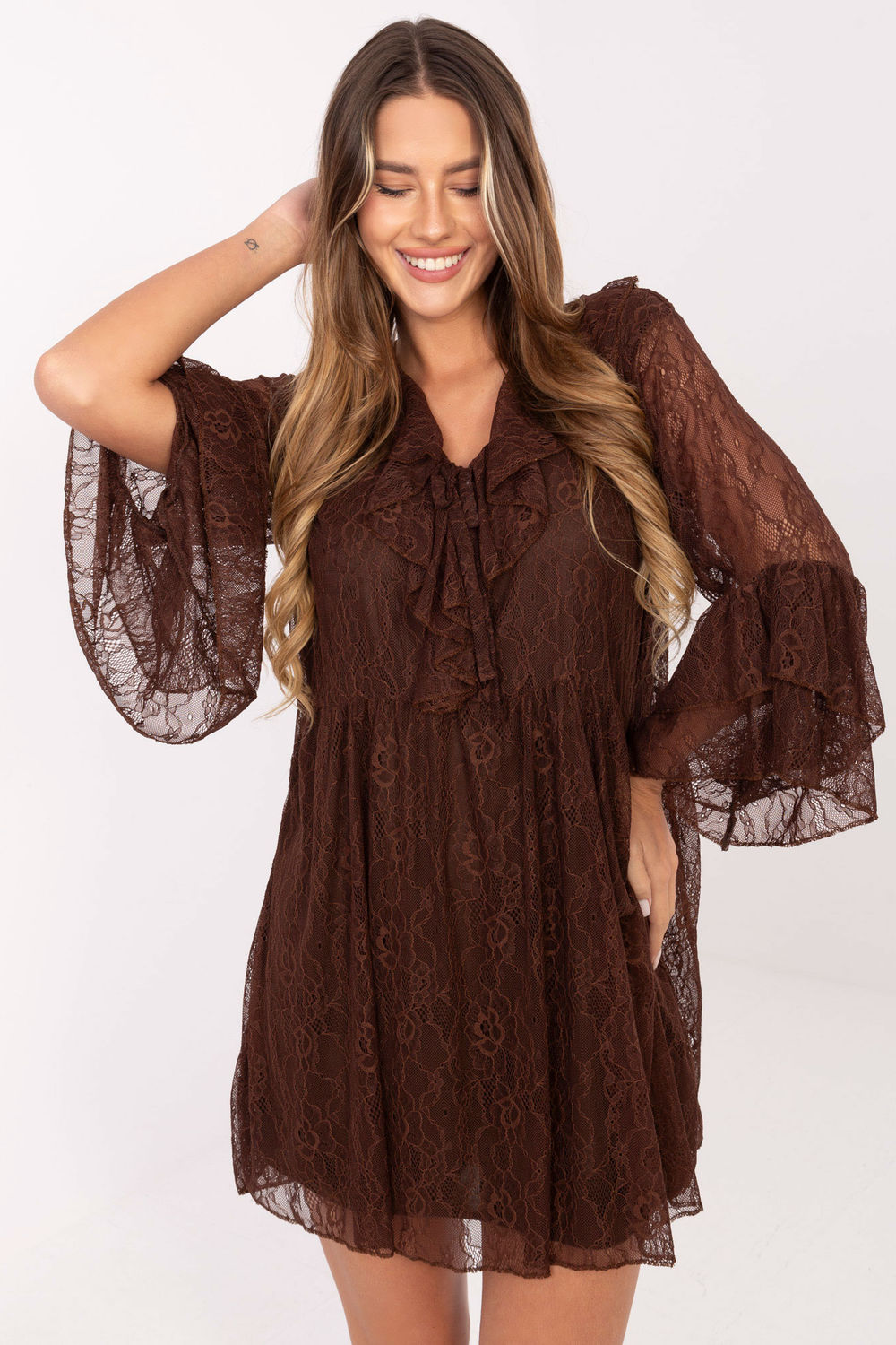 Lace evening dress