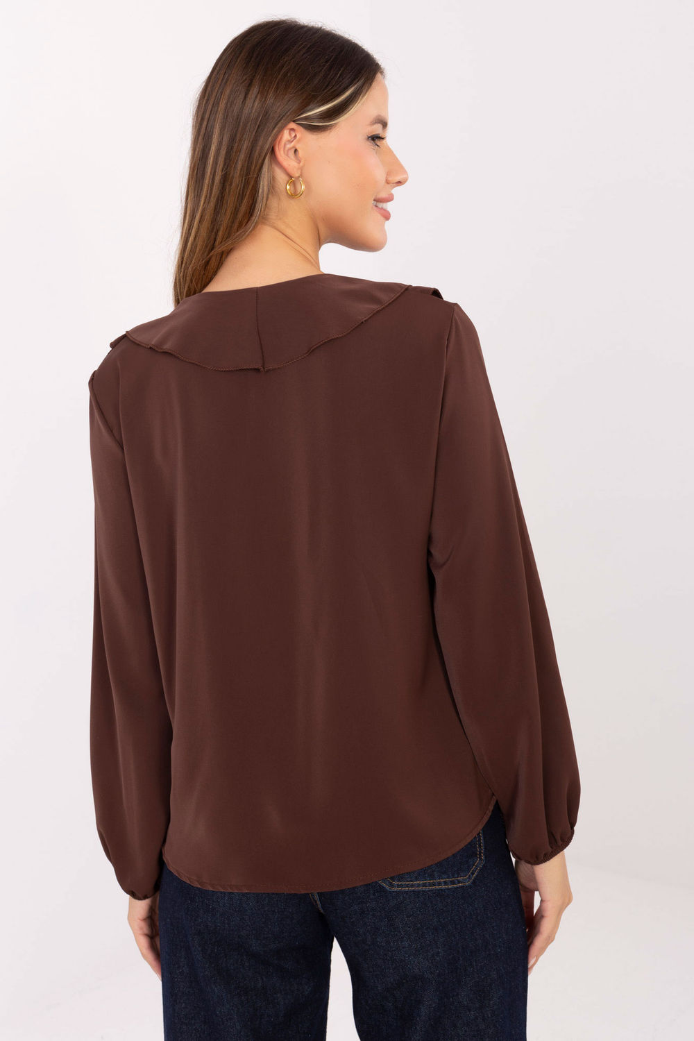 Brown viscose blouse