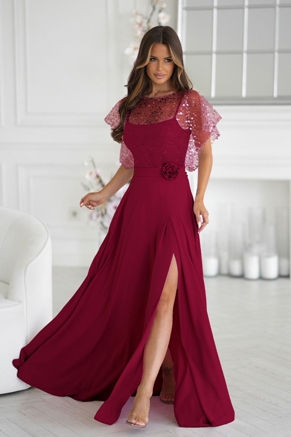Sequin evening dress