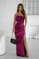Satin evening dress