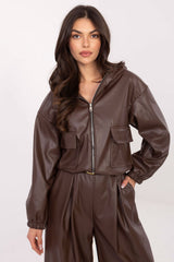 Leather coat