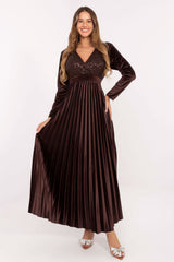 Pleated evening dress