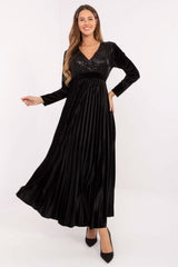 Pleated evening dress