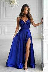 Satin evening dress