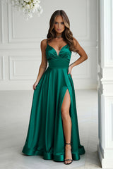Satin evening dress