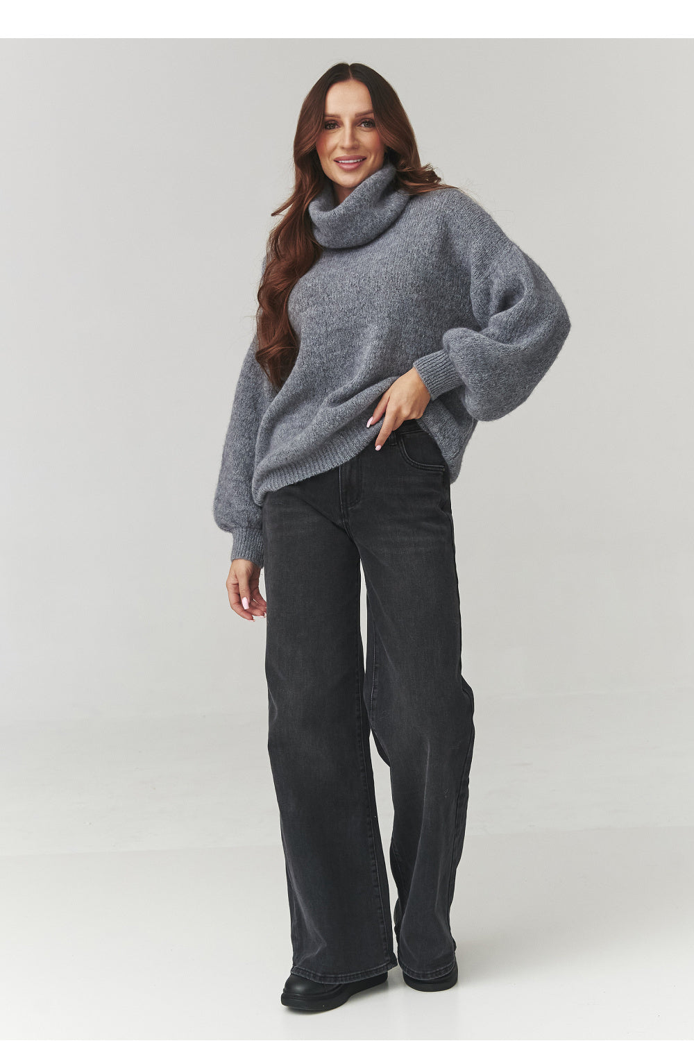 Violet midi oversized wool jumper