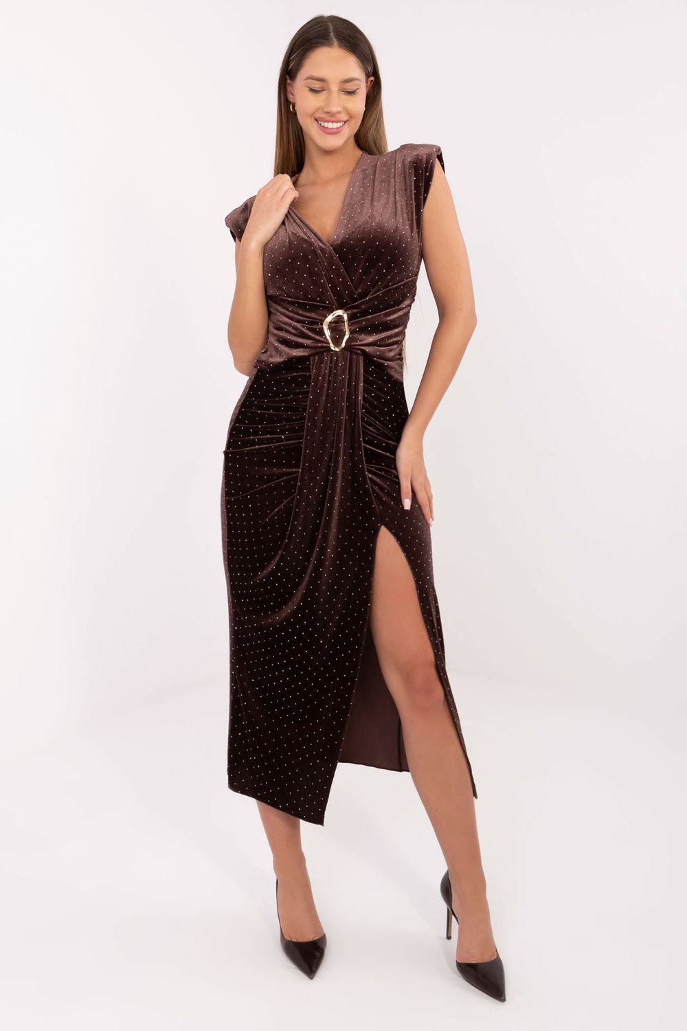 Wrap evening dress