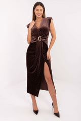Wrap evening dress