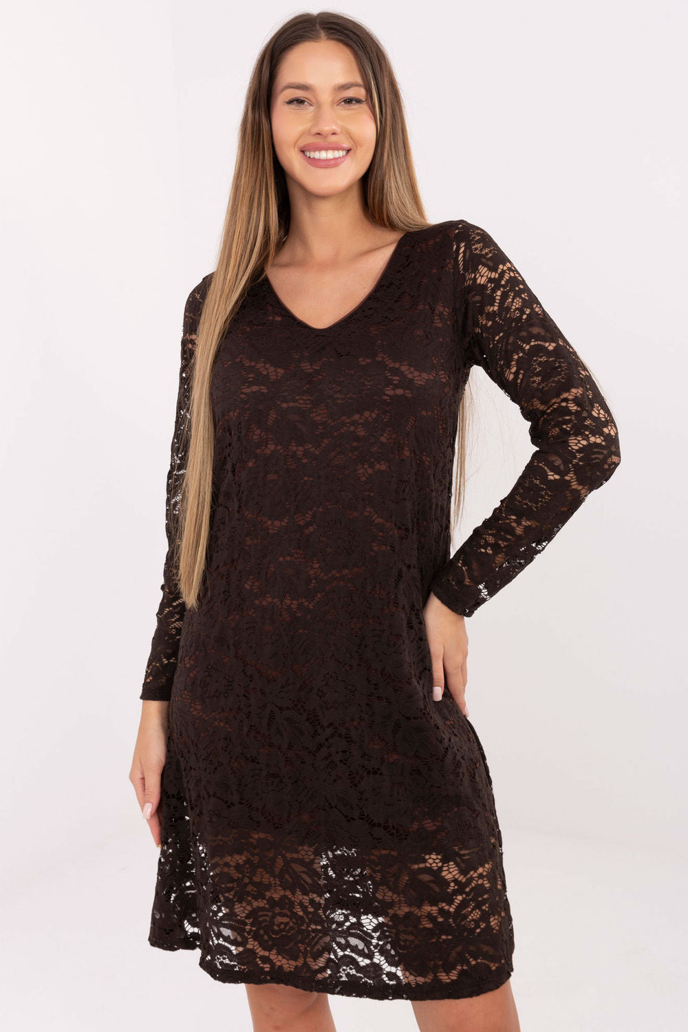 Lace evening dress