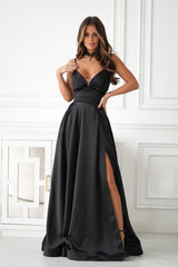 Satin evening dress