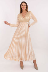Pleated evening dress