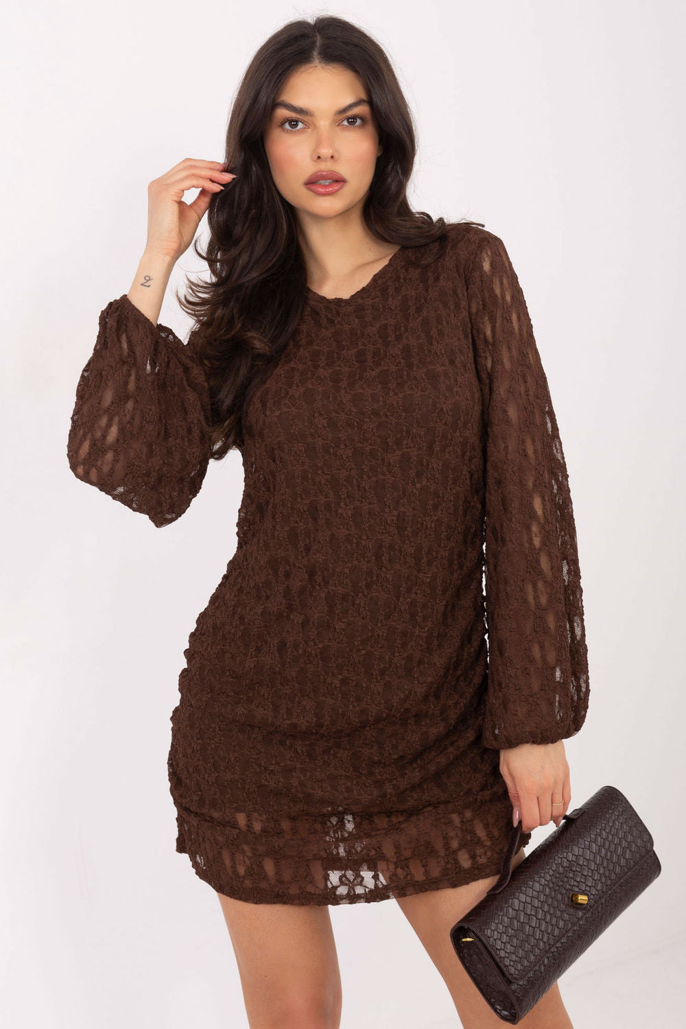 Lace evening dress