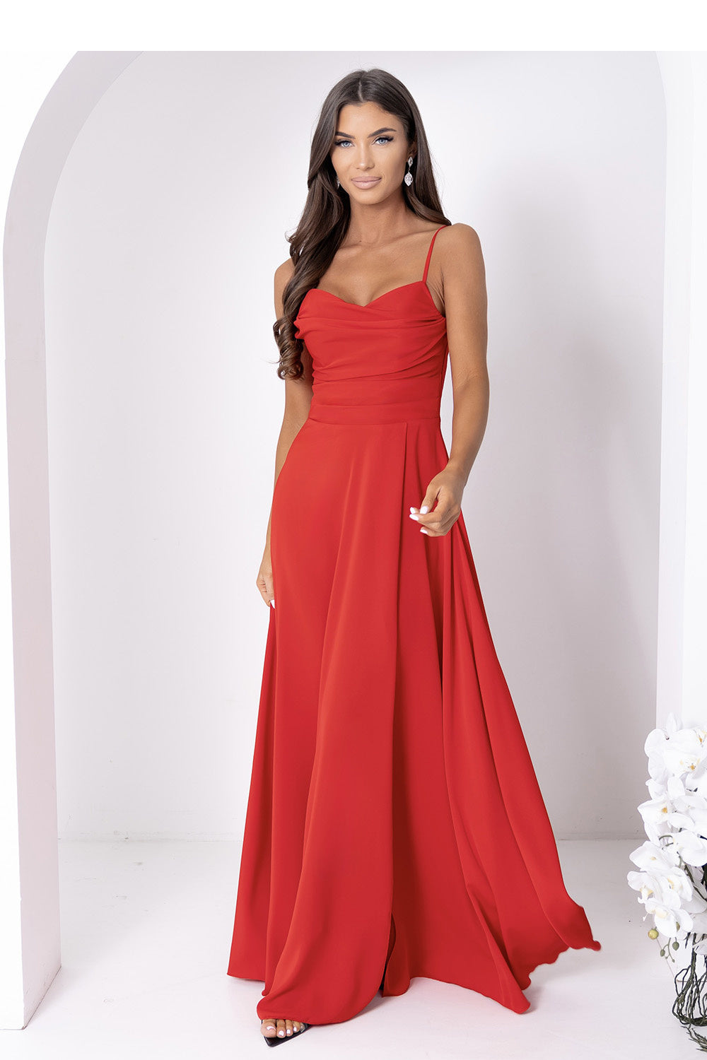Pleated evening dress