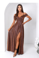 Wrap evening dress