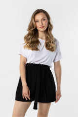 Pleated shorts