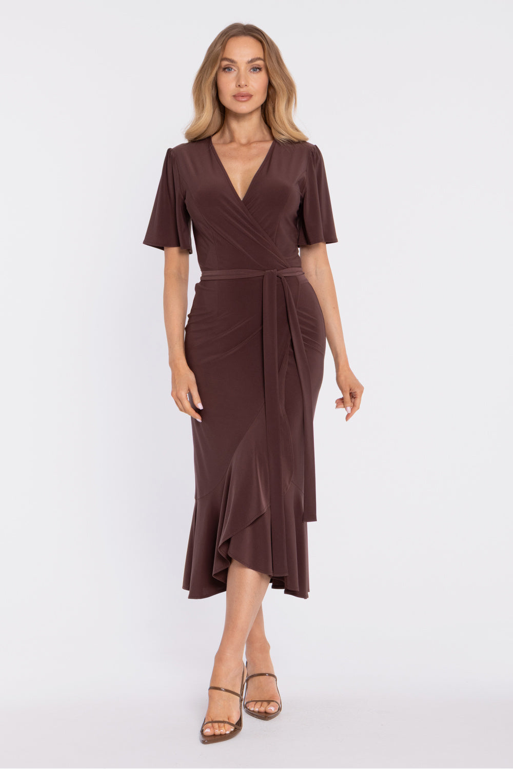 Black polyester dress
