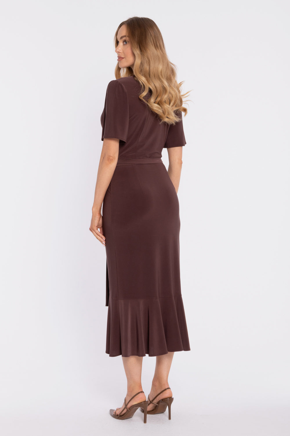 Black polyester dress