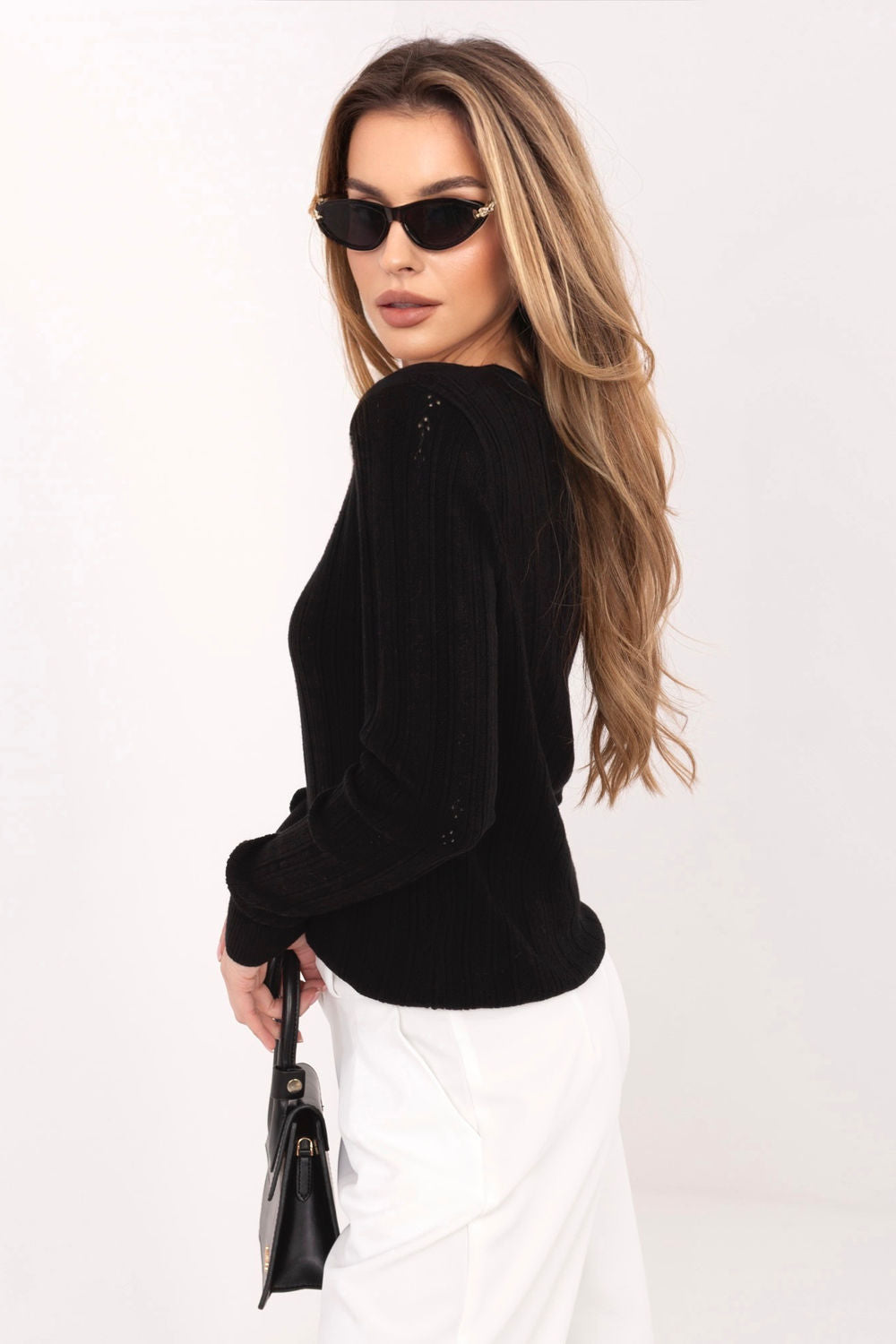 Openwork cardigan