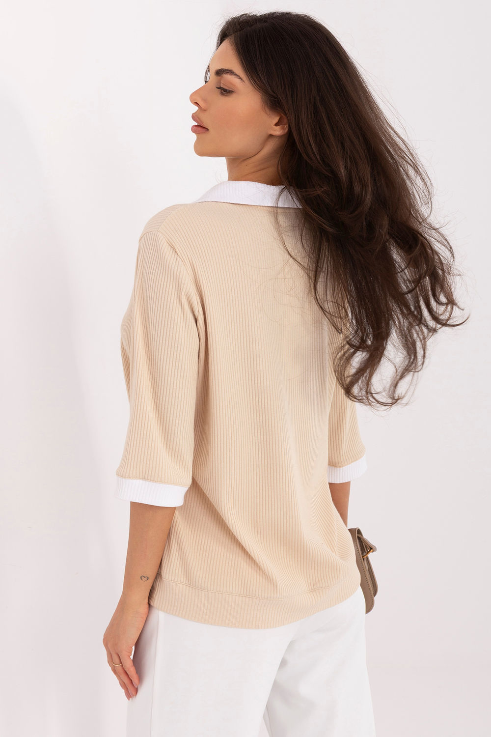 Violet ribbed blouse