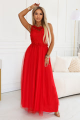 Lace evening dress