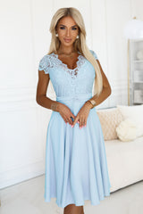 Lace evening dress