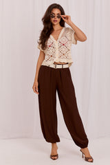 Viscose jogger trousers