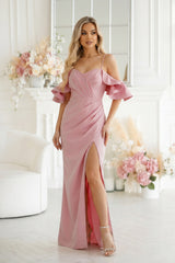 Pleated evening dress