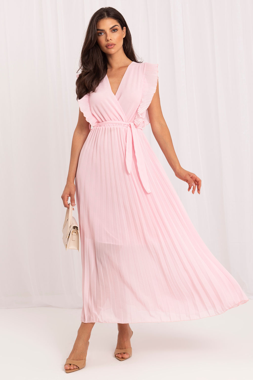 Black pleated dress