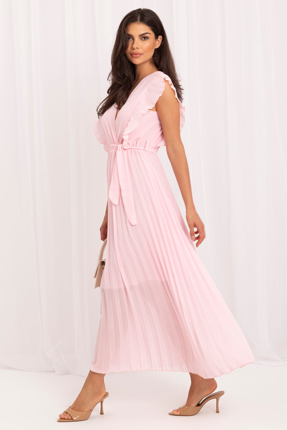 Black pleated dress