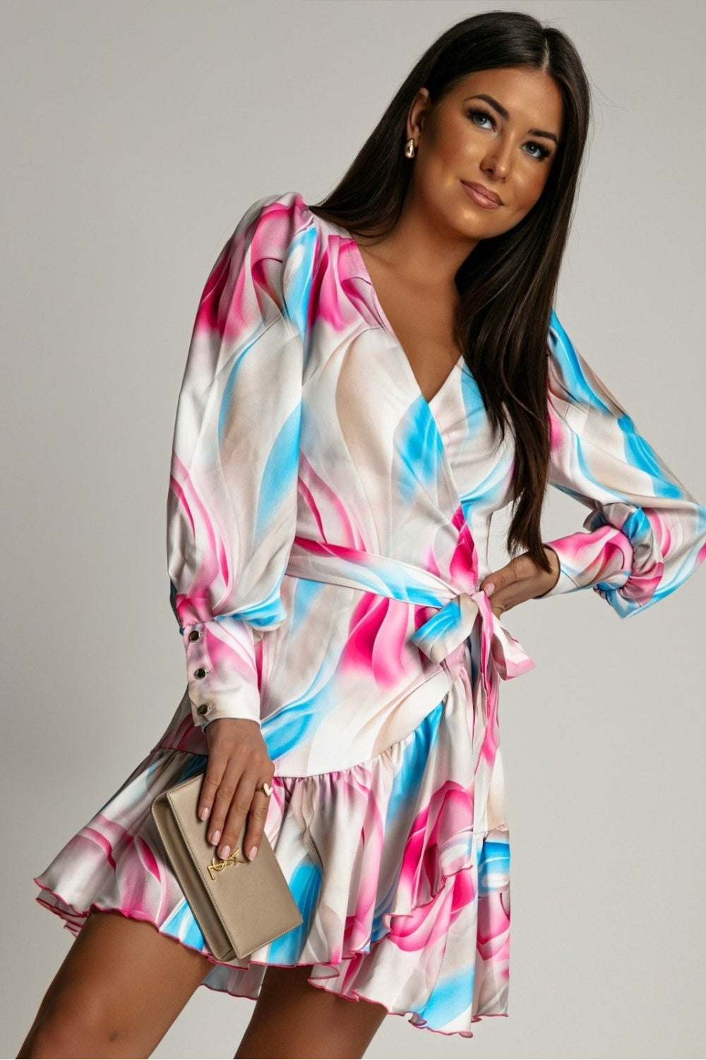 Multicolor viscose dress