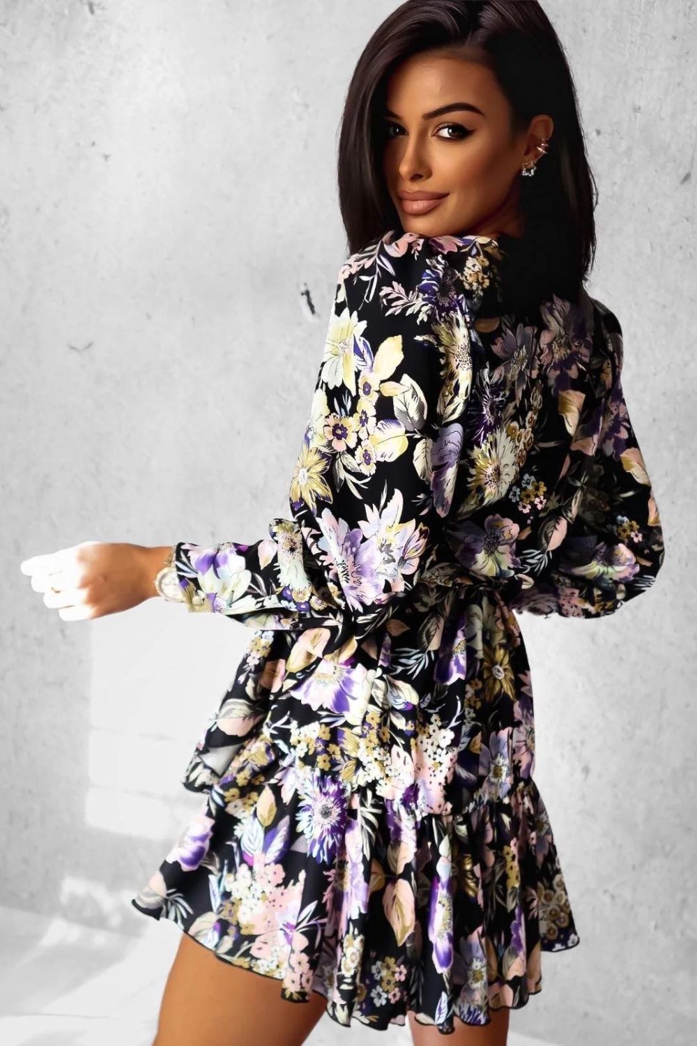 Multicolor viscose dress