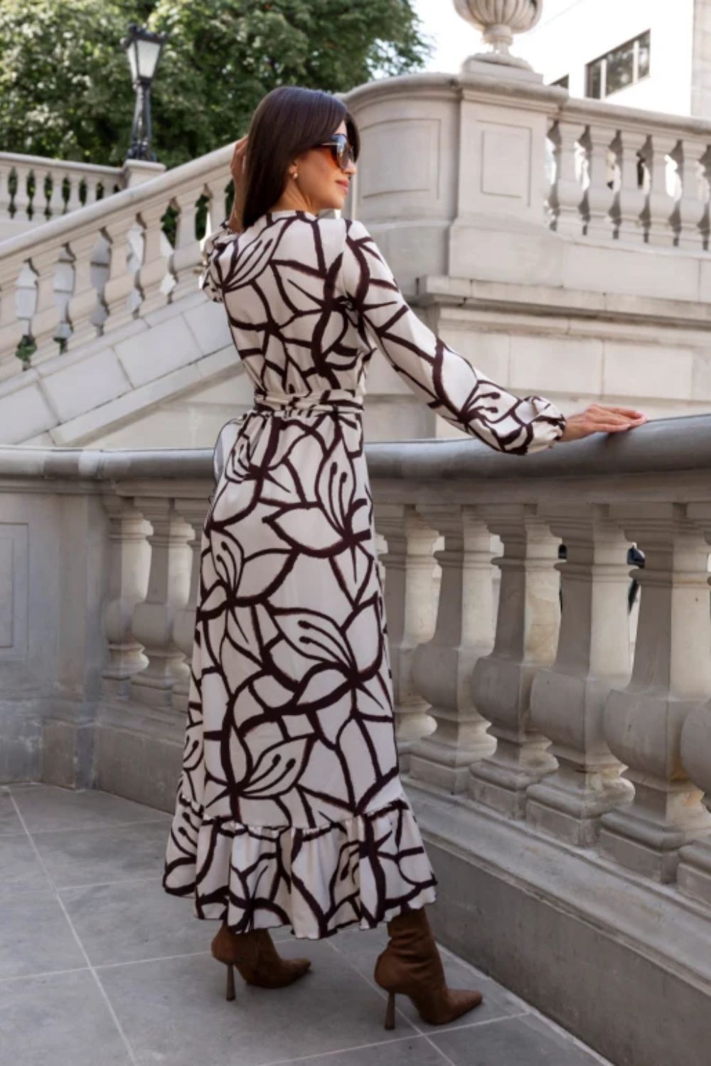 Beige viscose dress