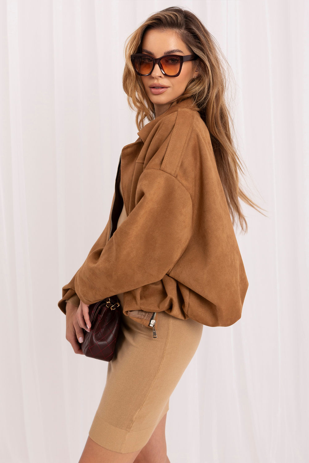 Black suede coat