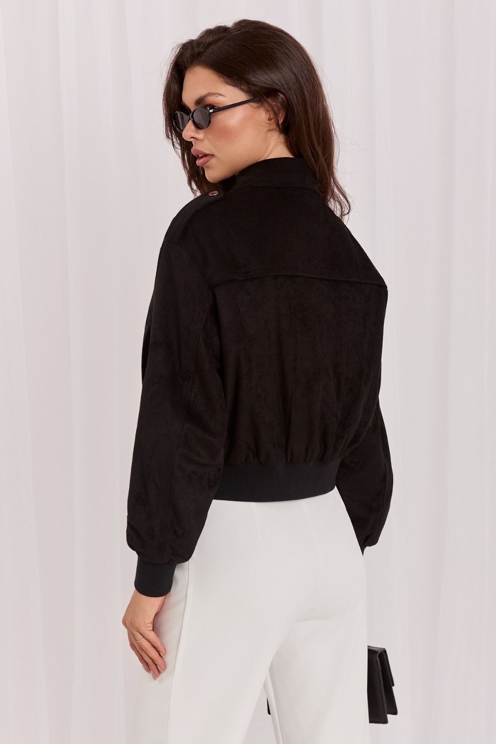 Pocket suede coat