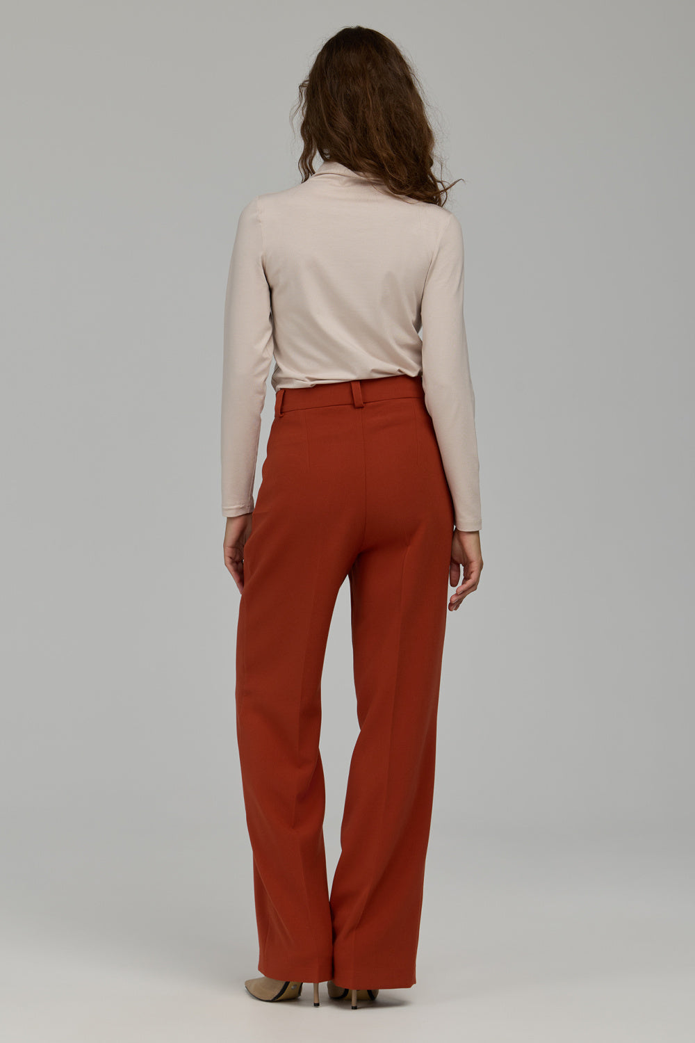 Beige fitted blouse