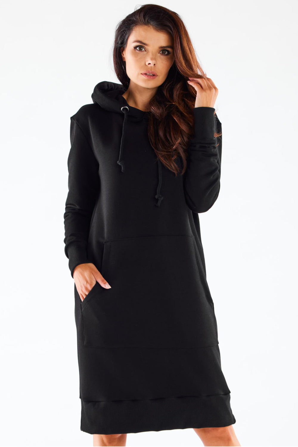 Hooded cotton dress