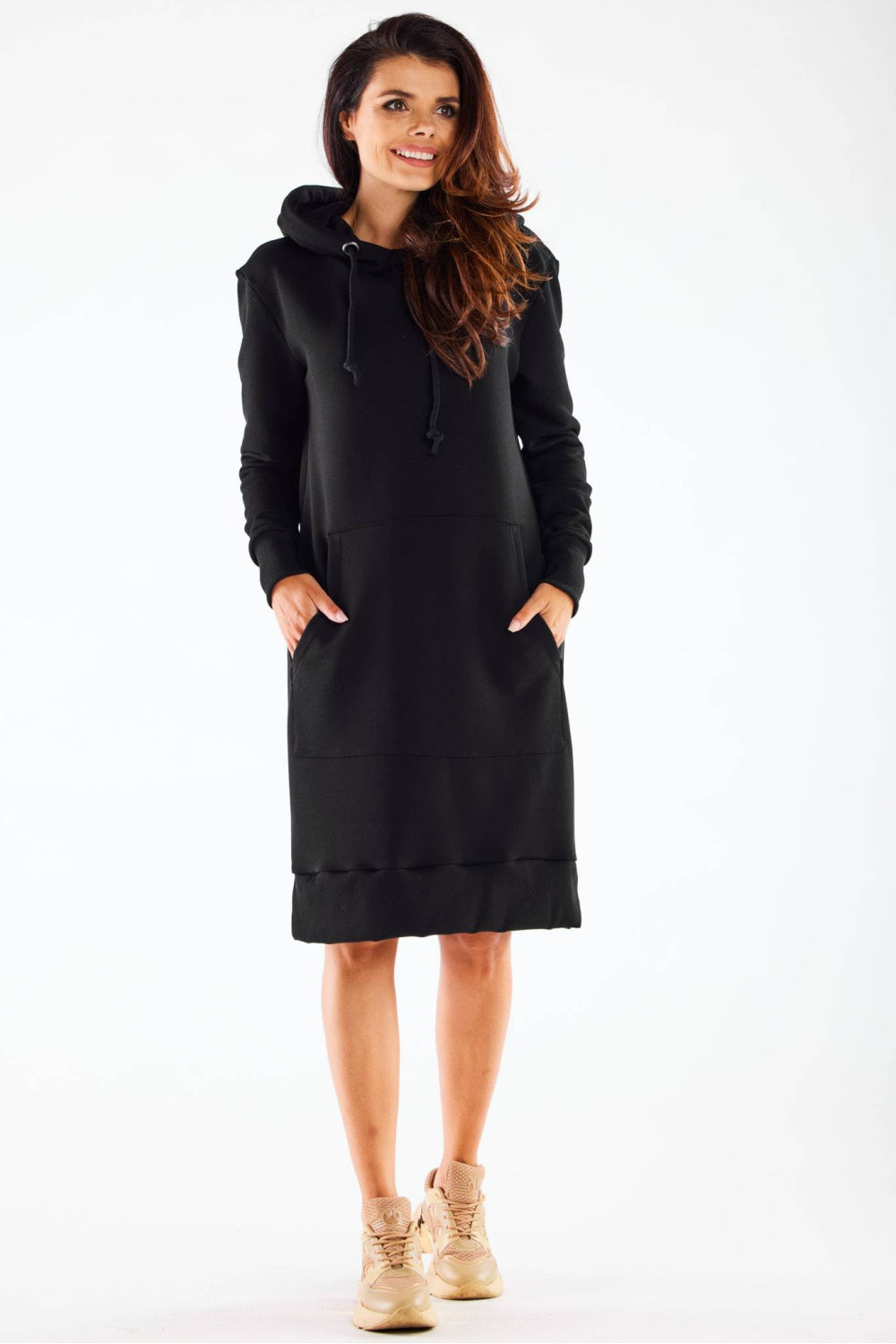 Hooded cotton dress