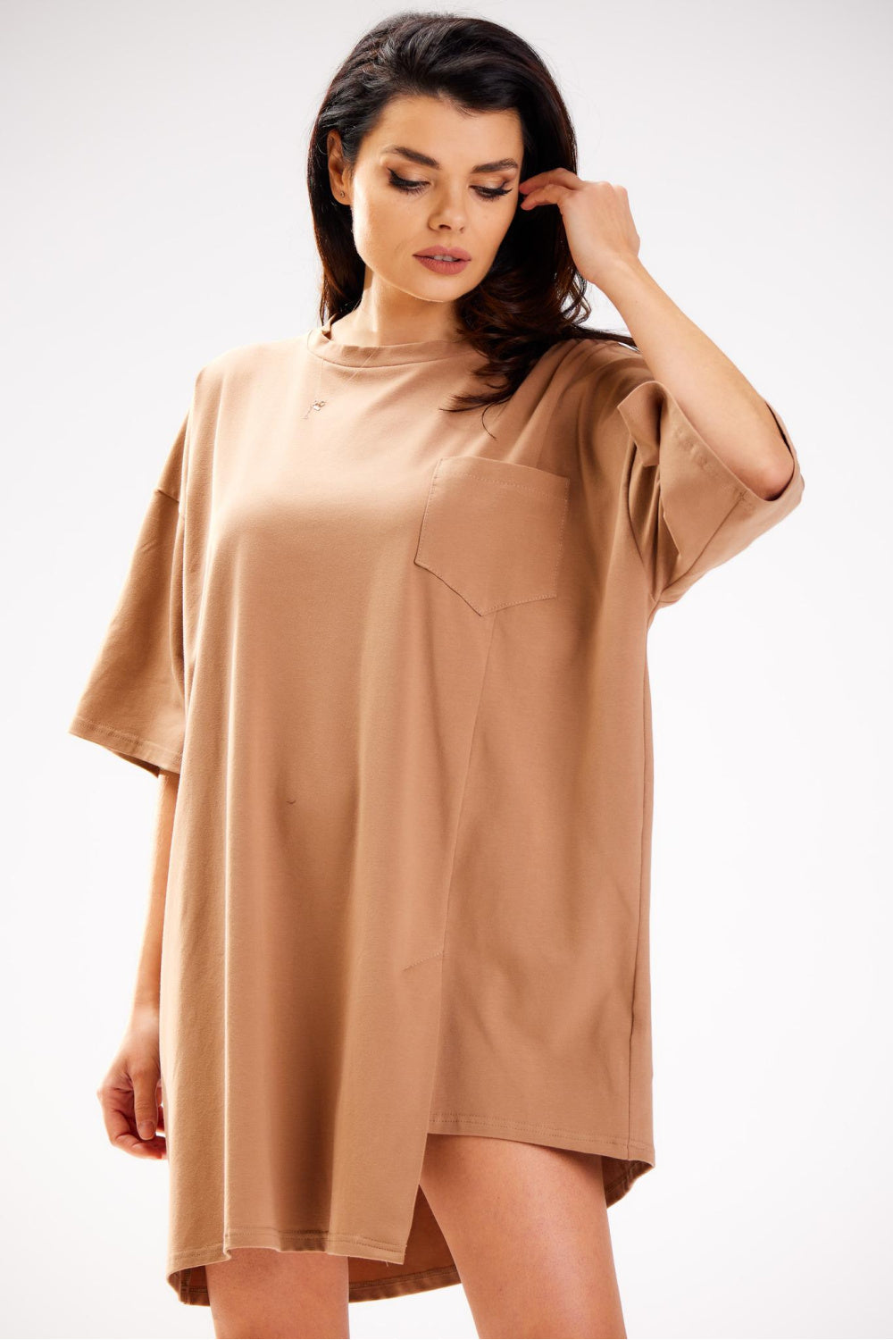 Beige mini dress