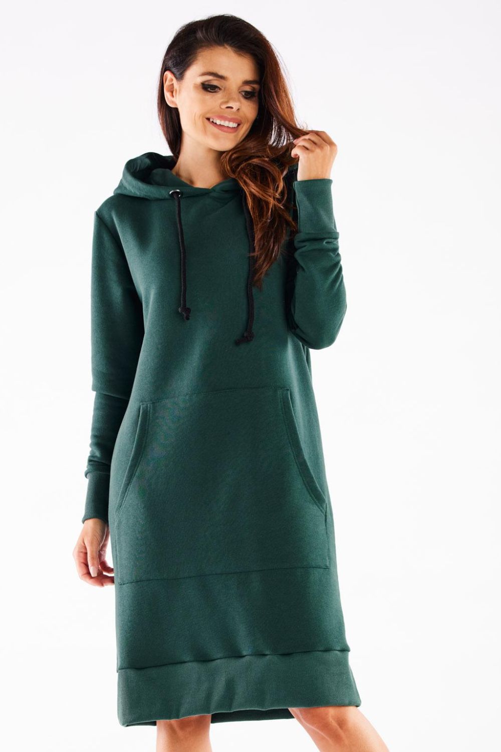 Hooded cotton dress