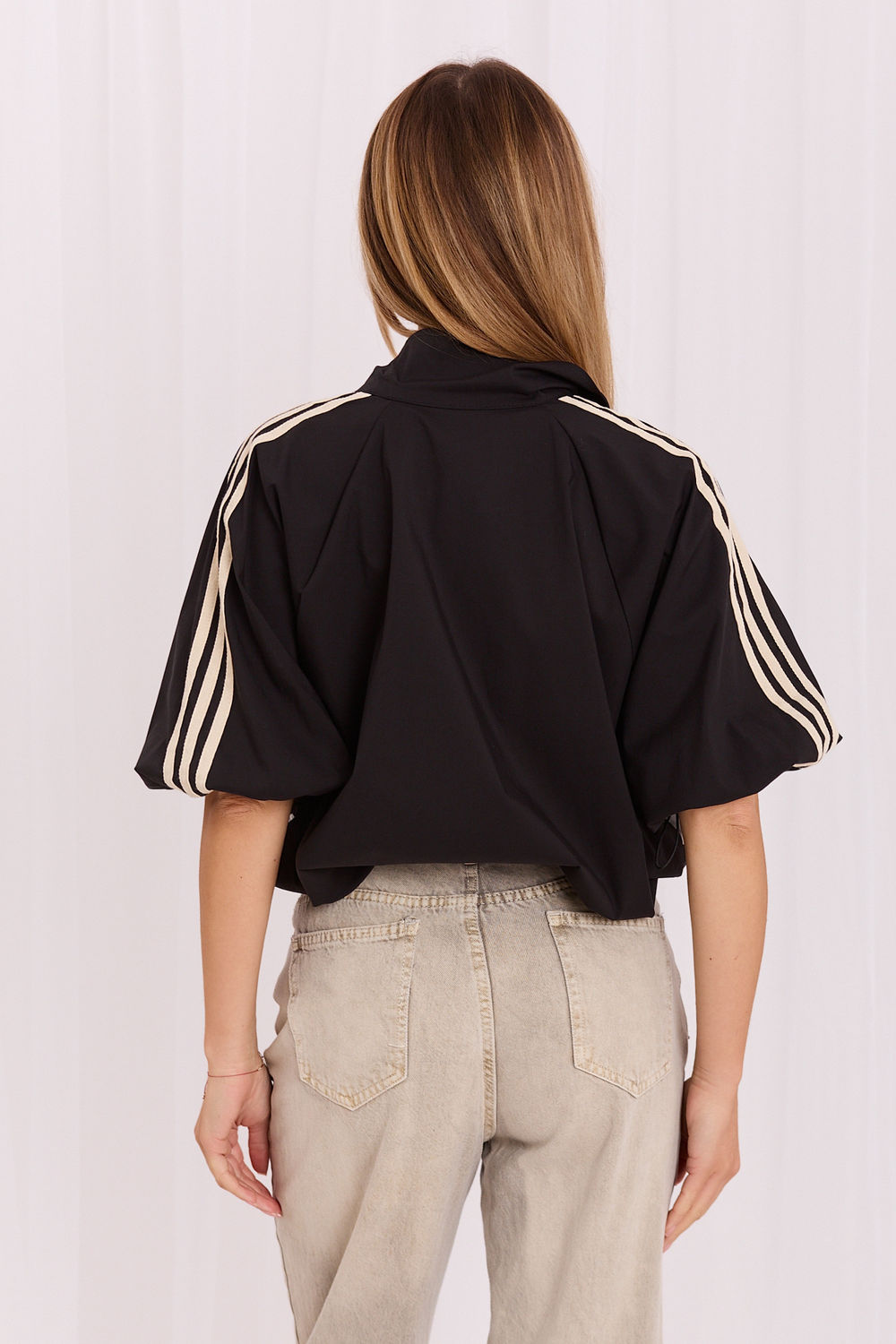 Striped lightweight coat