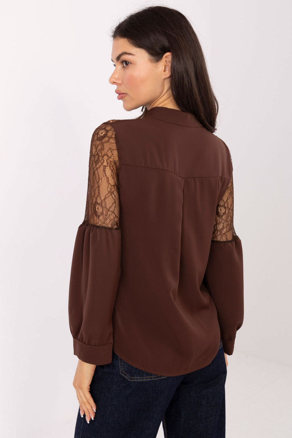 Long-sleeve lace shirt